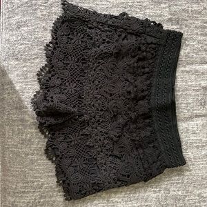 Black Lace Shorts